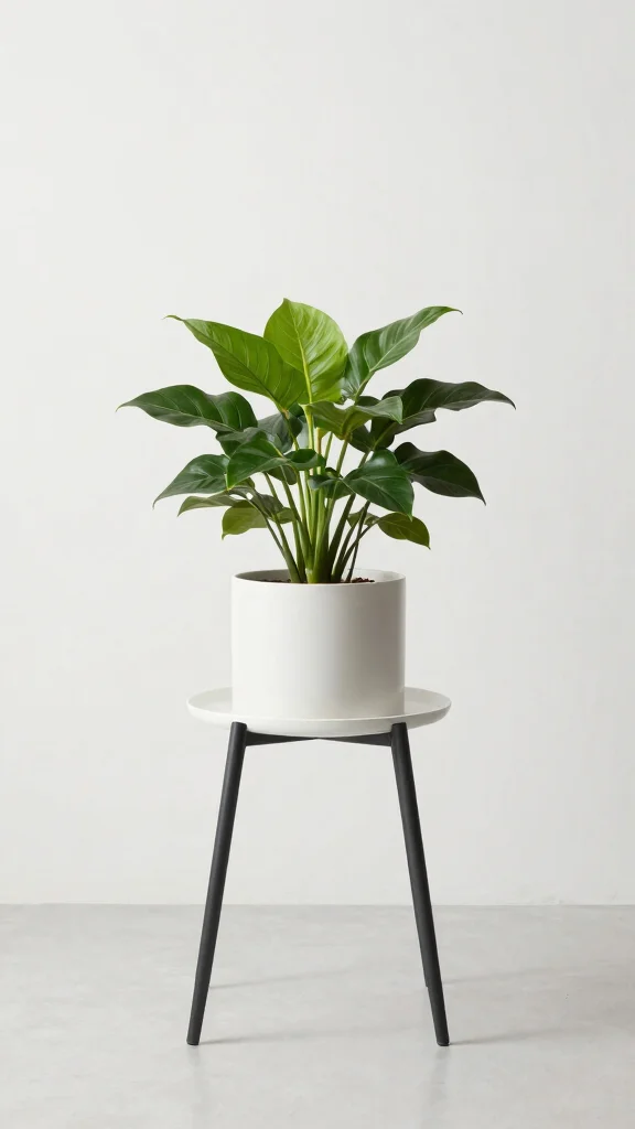 10 Antique Plant Stand Ideas for Timeless Elegance - 10. Mid-Century Modern Stands 1
