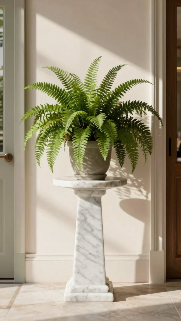 10 Antique Plant Stand Ideas for Timeless Elegance - 4. Elegant Pedestal Stands 1