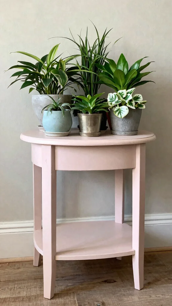 10 Antique Plant Stand Ideas for Timeless Elegance - 9. Repurposed Furniture Stands 1