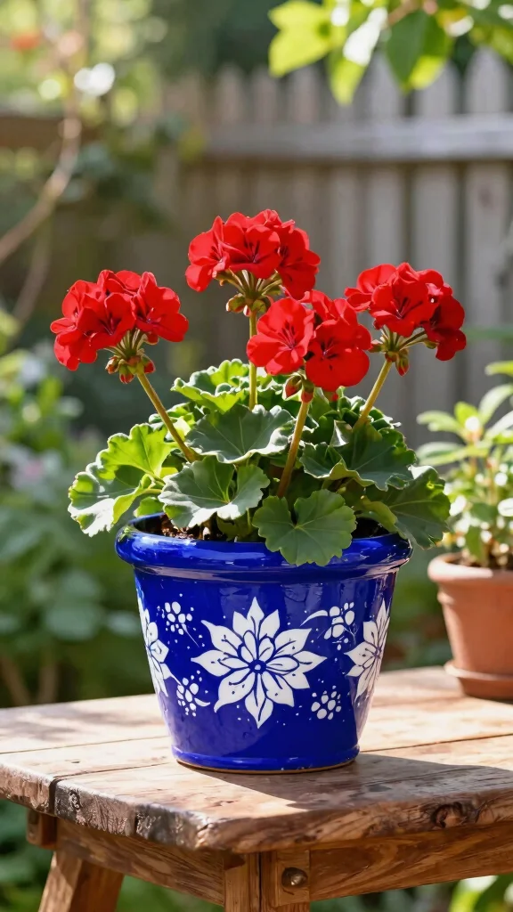 10 Colorful Authentic Mexican Flower Pot Ideas - 1. Classic Cobalt Blue Talavera Pot 1