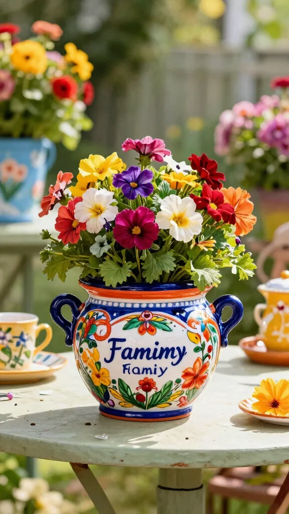10 Colorful Authentic Mexican Flower Pot Ideas - 10. Tailored Personalization for Unique Touch 1