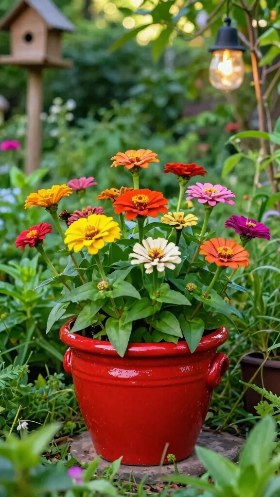 10 Colorful Authentic Mexican Flower Pot Ideas - 6. Bold Red for Impact 1