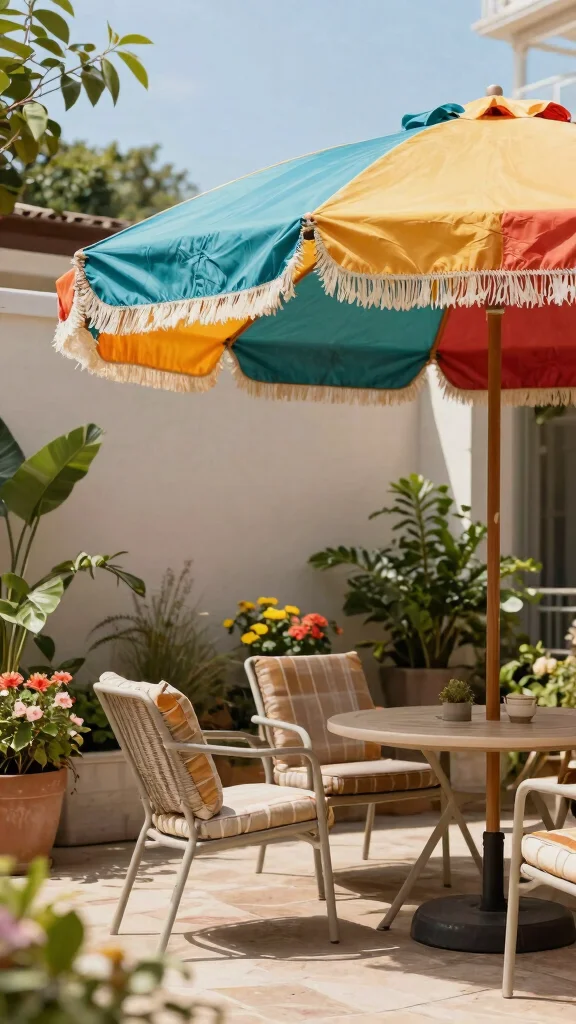 10 Comfy Patio Furniture Ideas for Cozy Seating - 10. Eco-conscious Umbrellas 1
