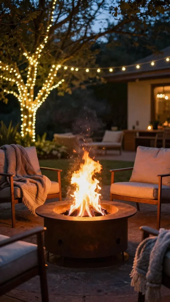 10 Comfy Patio Furniture Ideas for Cozy Seating - 5. Sustainable Fire Pits 1