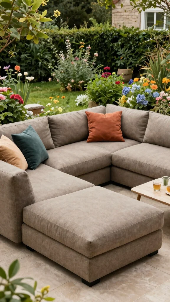 10 Comfy Patio Furniture Ideas for Cozy Seating - 8. Modular Sectional Sofas 1