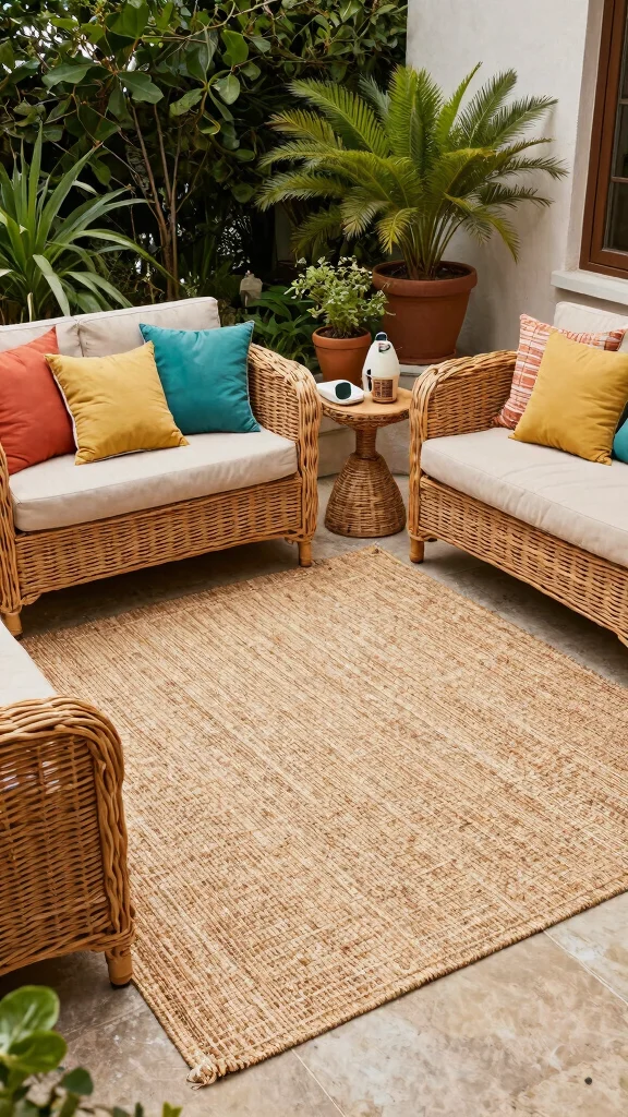 10 Wicker Patio Furniture Makeover Ideas Fresh - 8. Eco-Friendly Outdoor Rugs 1