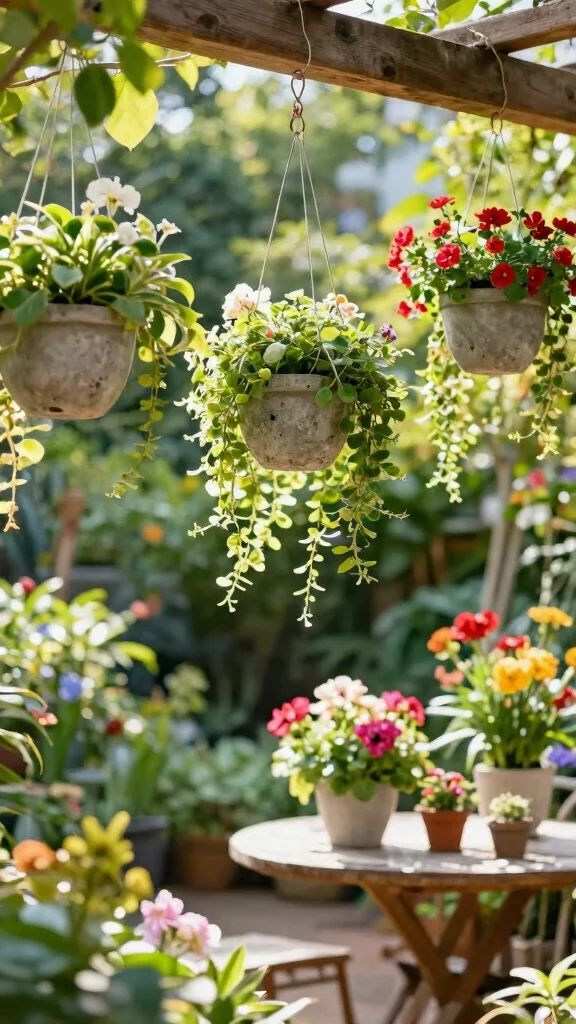 11 Cement Flower Pots Ideas Heavy Duty - 3. Hanging Cement Planters 1