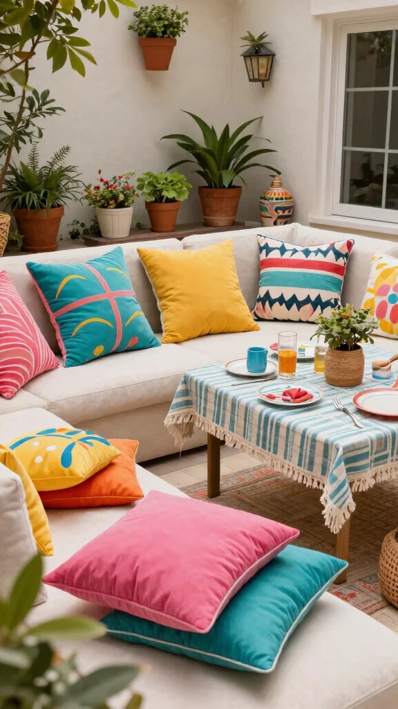 11 Colorful Patio Furniture Ideas for Vibrant Outdoor Spaces - 9. Playful Garden Furniture Accessories 1