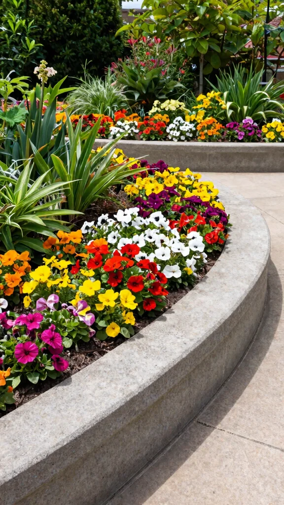 11 Concrete Flower Pots Ideas Modern Edge - 5. Concrete Flower Bed Edging 1