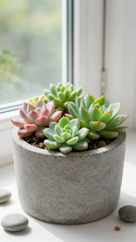 11 Concrete Flower Pots Ideas Modern Edge - 7. Concrete Succulent Arrangements 1