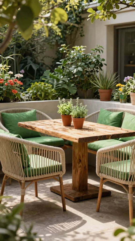 11 Green Patio Furniture Ideas Nature Inspired - 4. Eco-Friendly Rope Seating 1