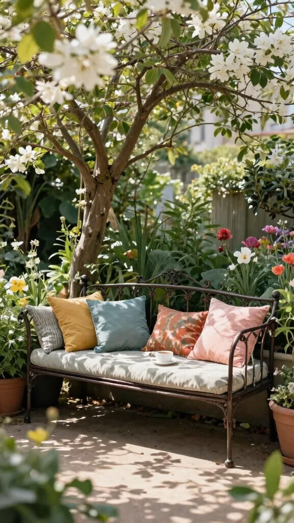 11 Metal Patio Furniture Makeover Ideas DIY - 6. Nature-Inspired Repurposing 1
