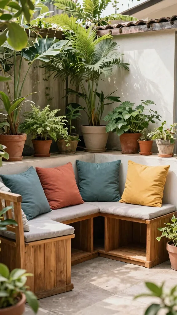 11 Outdoor Patio Furniture Ideas Layout Designs - 3. Multi-Functional Bench with Storage 1