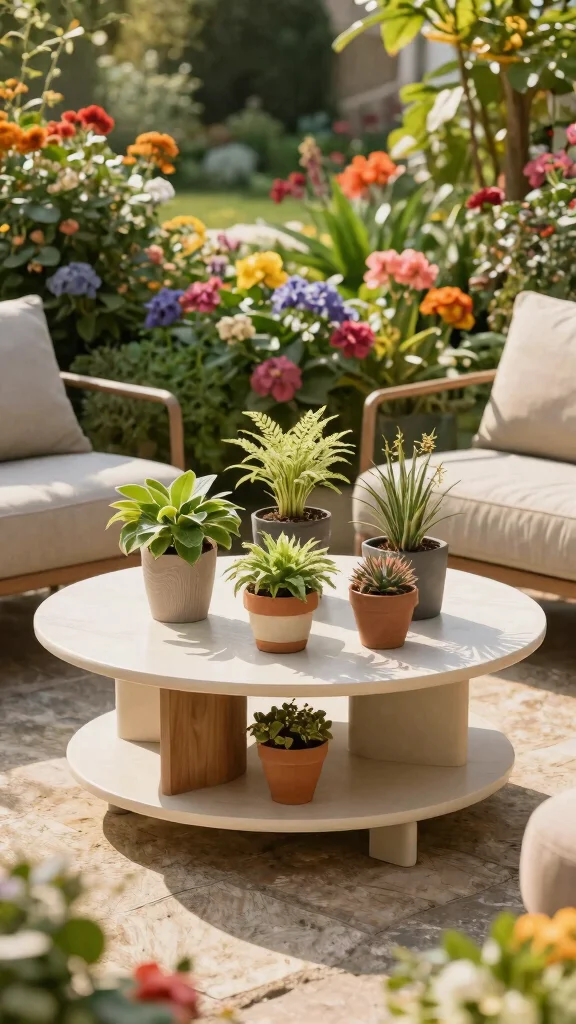 11 Outdoor Plant Stand Ideas Garden Ready - 10. Multi-Functional Plant Tables 1