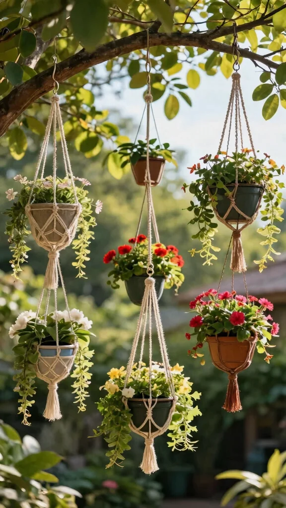 11 Outdoor Plant Stand Ideas Garden Ready - 6. Hanging Plant Stands 1