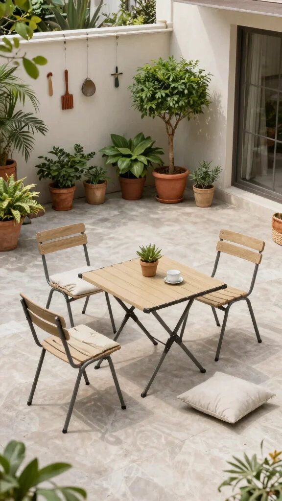 11 Patio Furniture Layout Ideas for Small Space Gardening - 9. Flexible Furniture Arrangement 1