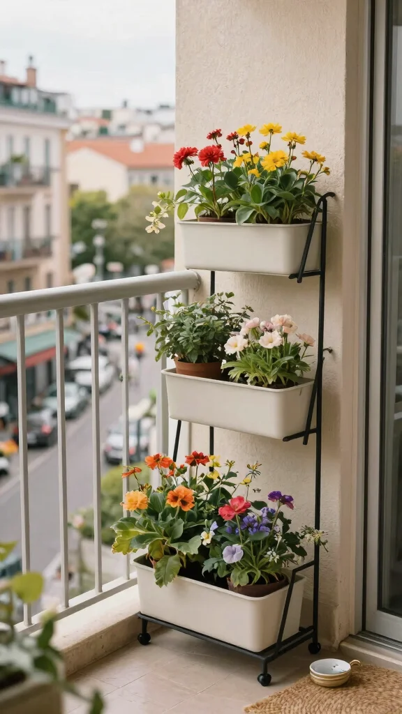 11 Plant Pot Stand Ideas for Elevated Plants - 11. Balcony Railing Plant Stand 1