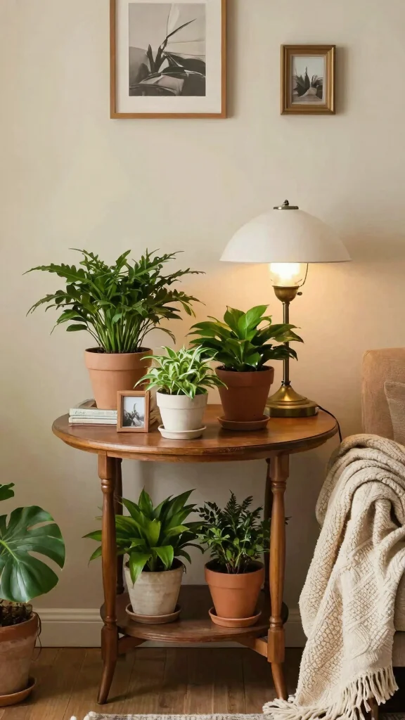 11 Plant Stand DIY Indoor Ideas Easy Build - 11. Vintage Table Stand 1
