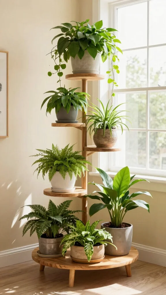 11 Plant Stand DIY Indoor Ideas Easy Build - 9. Tiered Plant Stand 1