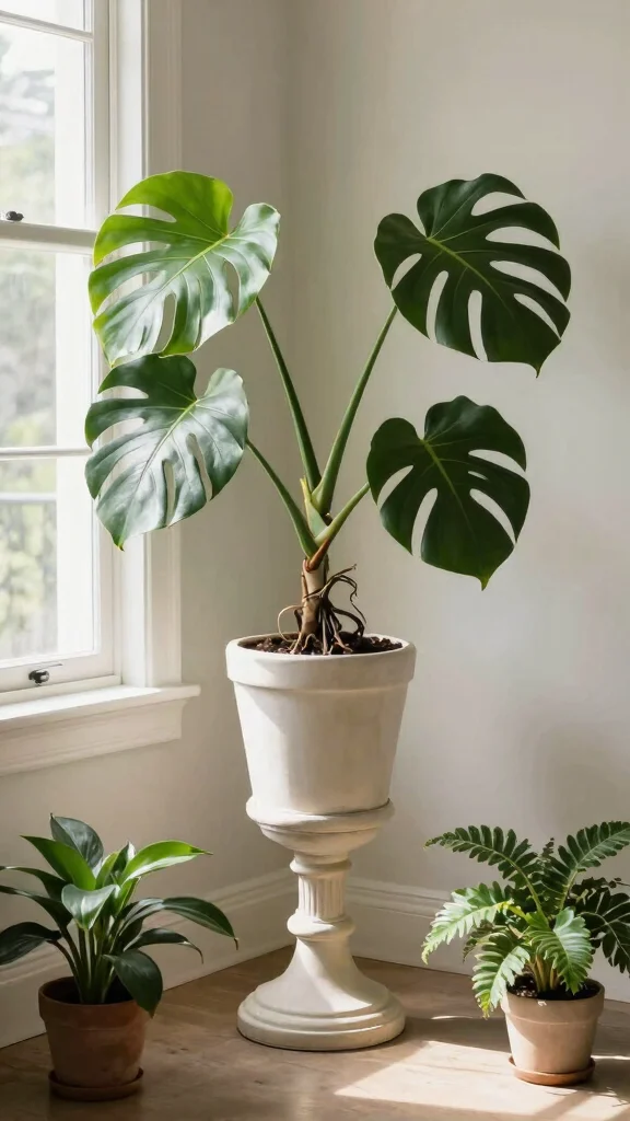 11 Vintage Plant Stand Ideas: Antique Charm - 11. Elegant Pedestal Plant Stands 1