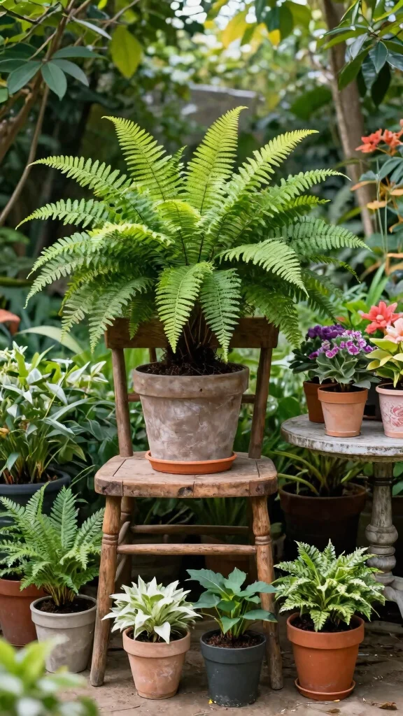11 Vintage Plant Stand Ideas: Antique Charm - 5. Repurposed Furniture as Plant Stands 1