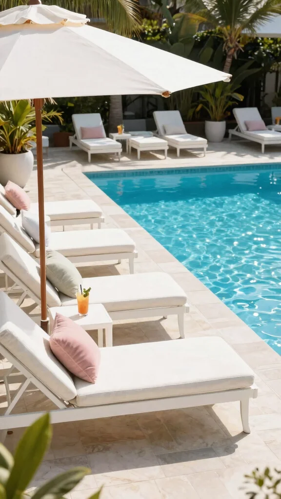 11 White Patio Furniture Ideas Bright Clean - 3. Elegant White Loungers 1