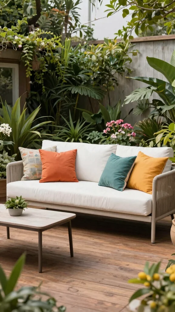 11 White Patio Furniture Ideas Bright Clean - 7. Charming White Outdoor Sofa 1