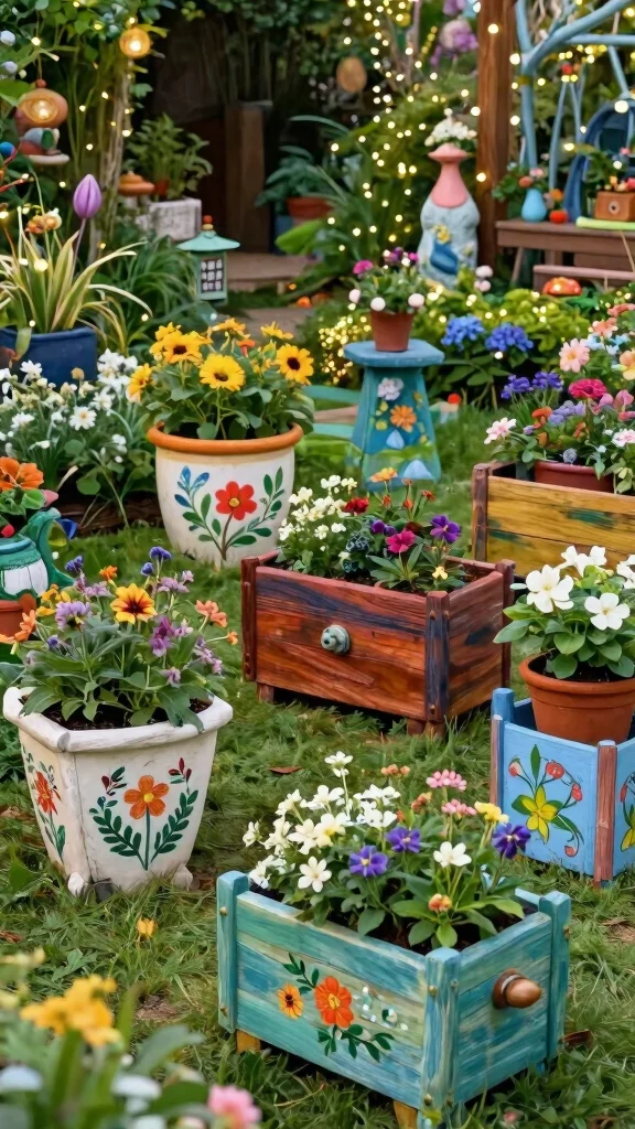 11 Wood Flower Pots Ideas Natural Texture - 10. Decorative Wood Planters 1