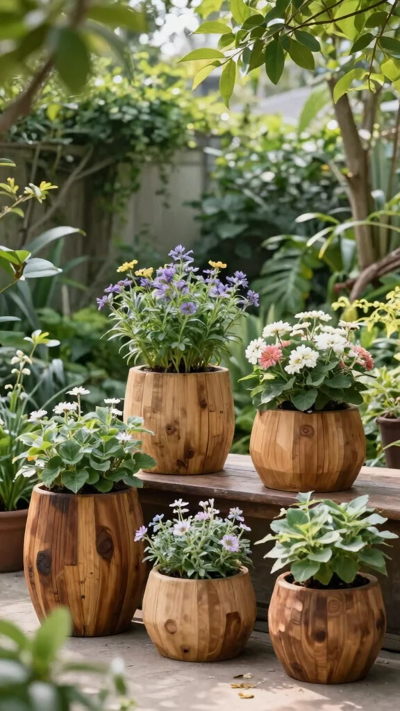 11 Wood Flower Pots Ideas Natural Texture - Conclusion 1