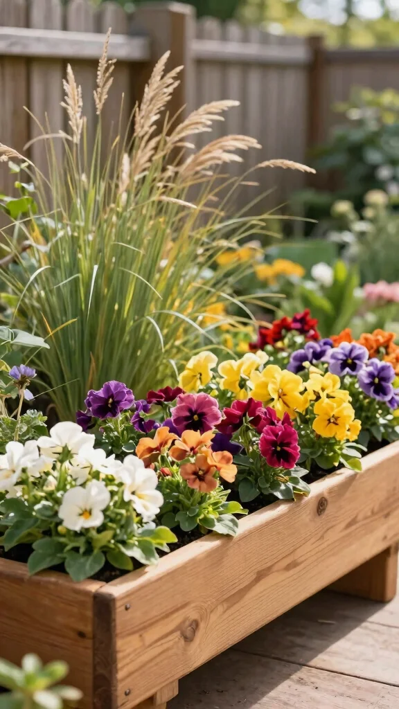 11 Wooden Flower Pots Ideas for Rustic Warmth - 6. Wooden Troughs 1