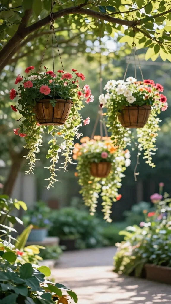 11 Wooden Flower Pots Ideas for Rustic Warmth - 9. Hanging Wooden Planters 1