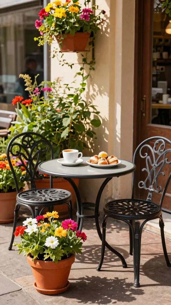 11 Wrought Iron Patio Furniture Ideas for Durability - 1. Classic Bistro Set 1