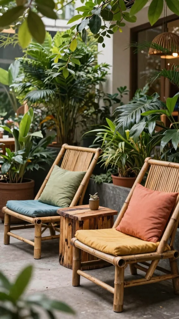 12 Eco-Friendly Outdoor Patio Furniture Sets to Elevate Your Garden - 2. Bamboo Lounge Chairs 1