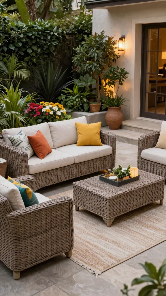 12 Eco-Friendly Outdoor Patio Furniture Sets to Elevate Your Garden - 8. Weather-Resistant Wicker Furniture 1