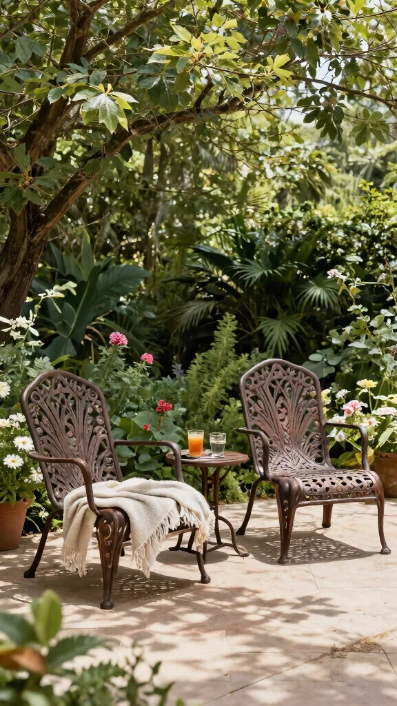 12 Metal Patio Furniture Ideas: Rustic Modern - 2. Rustic Metal Lounge Chairs 1