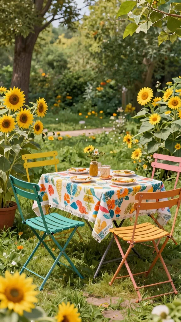 12 Metal Patio Furniture Ideas: Rustic Modern - 6. Vintage Metal Folding Chairs 1