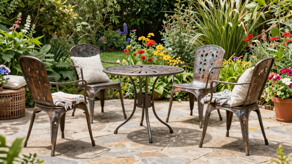 12 Metal Patio Furniture Ideas: Rustic Modern