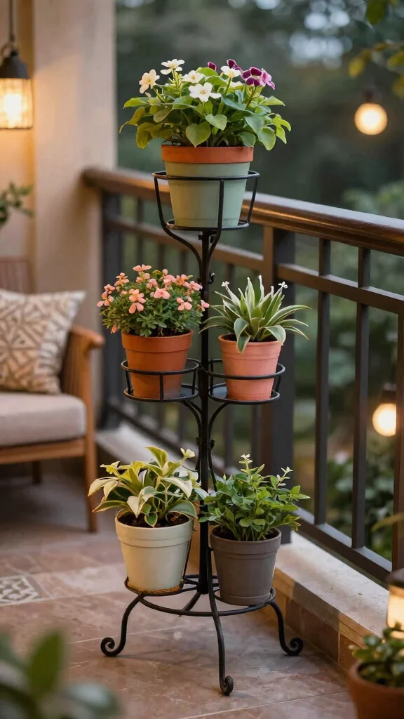 12 Metal Plant Stand Ideas Outdoor Durable - 7. Decorative Metal Plant Stands for Small Spaces 1