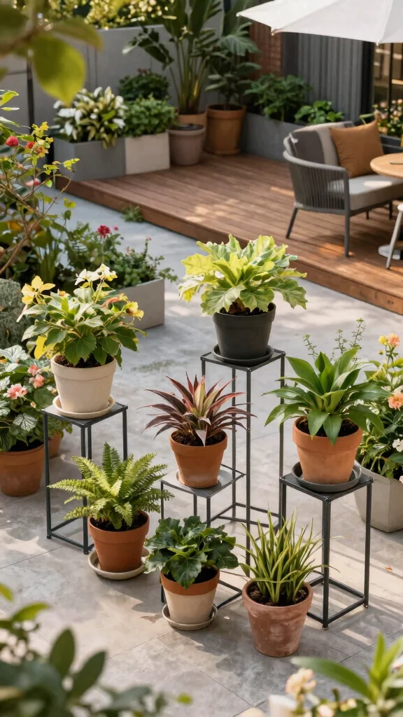 12 Metal Plant Stand Ideas: Sturdy Modern - 10. Portable Metal Stands 1