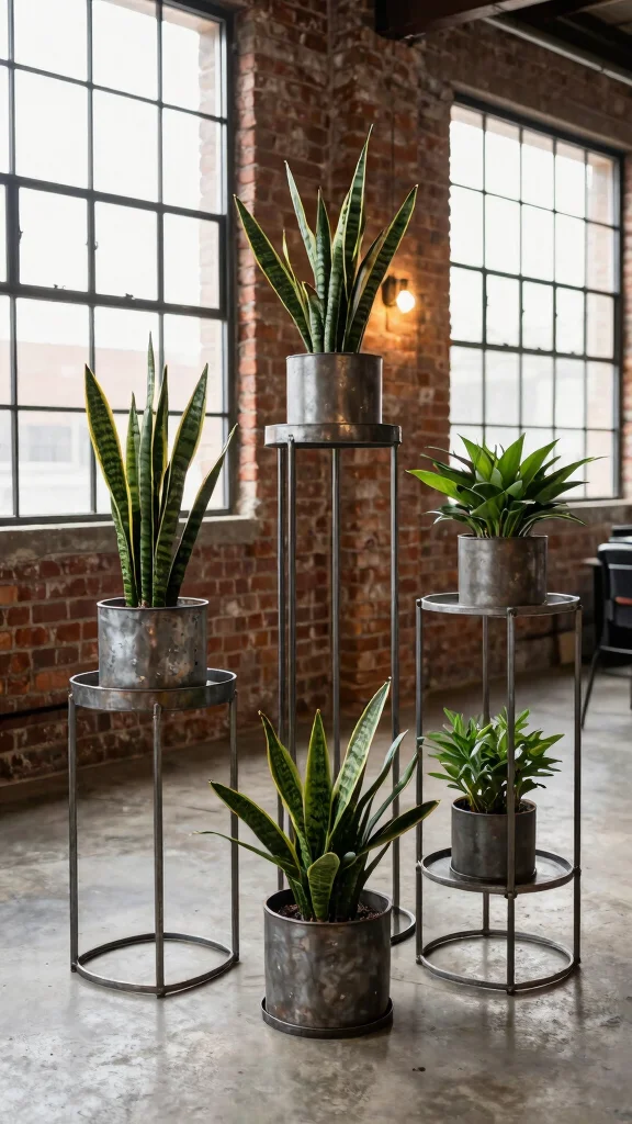 12 Metal Plant Stand Ideas: Sturdy Modern - 2. Industrial Vibes 1