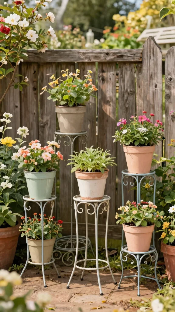 12 Metal Plant Stand Ideas: Sturdy Modern - 5. Vintage-Inspired Stands 1