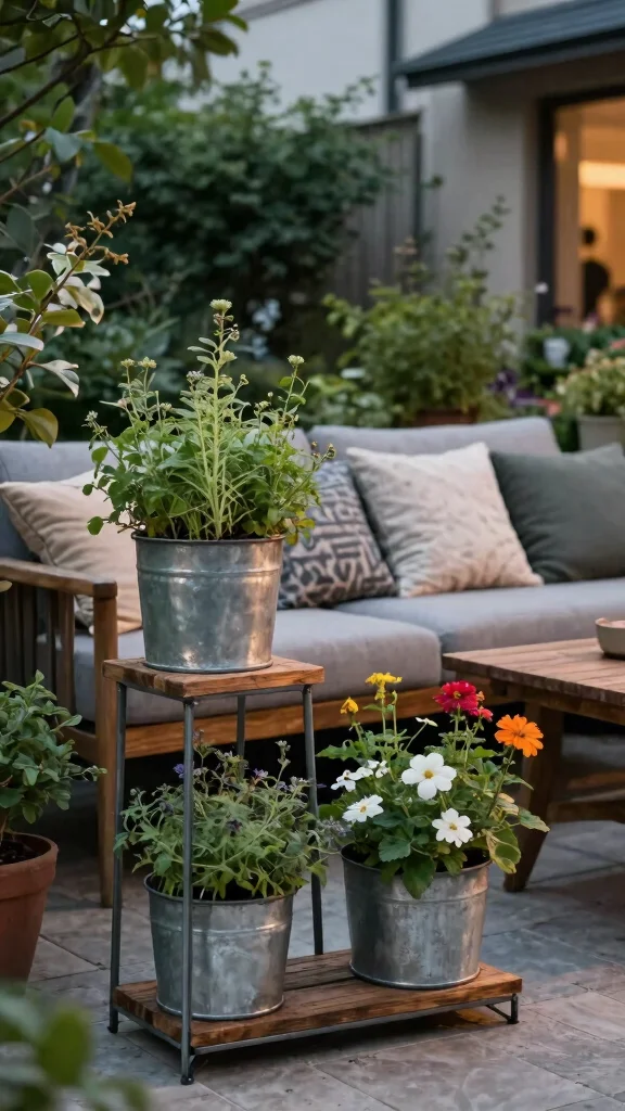 12 Metal Plant Stand Ideas: Sturdy Modern - 7. Rustic Charm 1