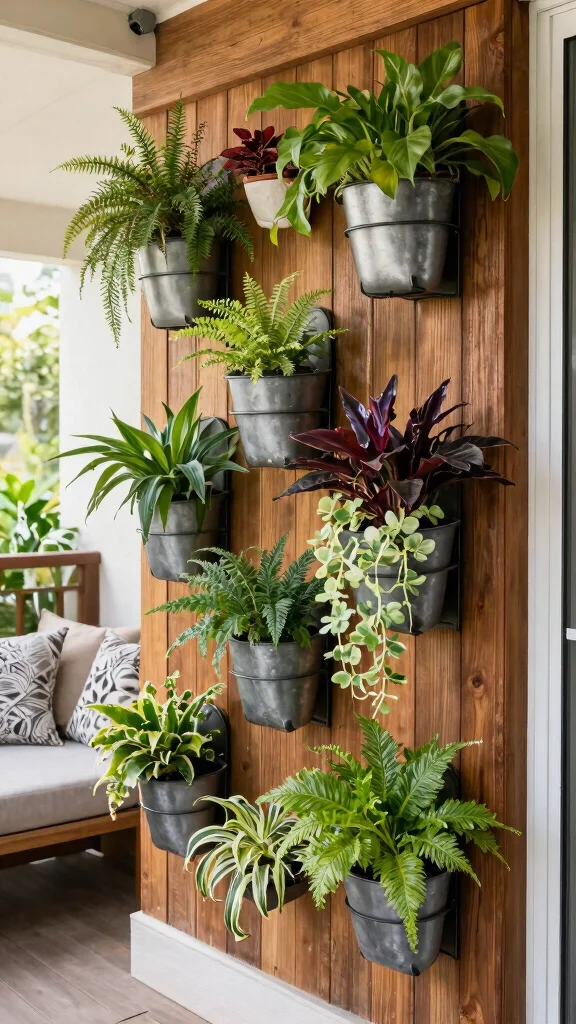 12 Metal Plant Stand Ideas: Sturdy Modern - 9. Wall-Mounted Metal Stands 1