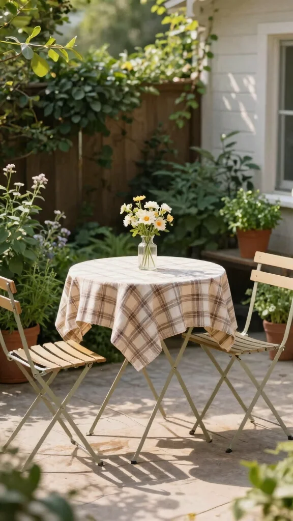 12 Outdoor Patio Furniture Ideas for Small Spaces - 1. Multi-Functional Folding Table and Chairs 1