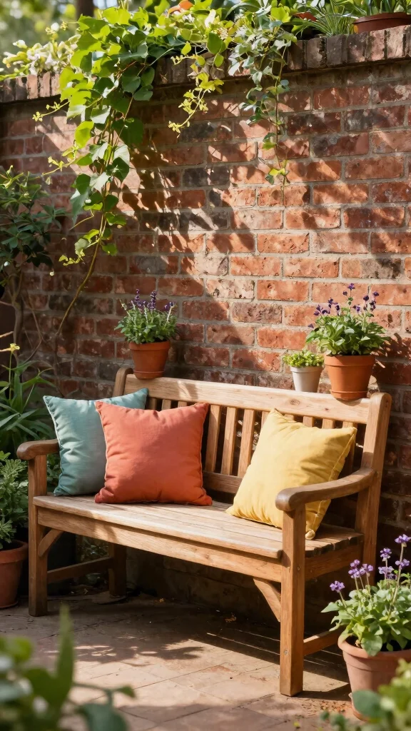 12 Outdoor Patio Furniture Ideas for Small Spaces - 3. Compact Garden Bench 1