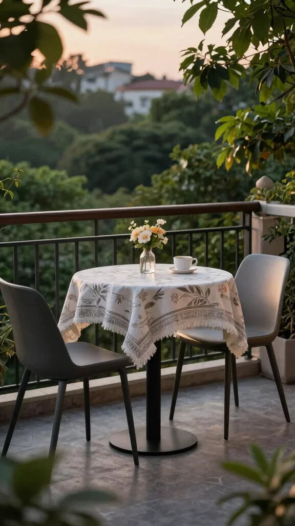 12 Outdoor Patio Furniture Ideas for Small Spaces - 5. Slim Bistro Table 1