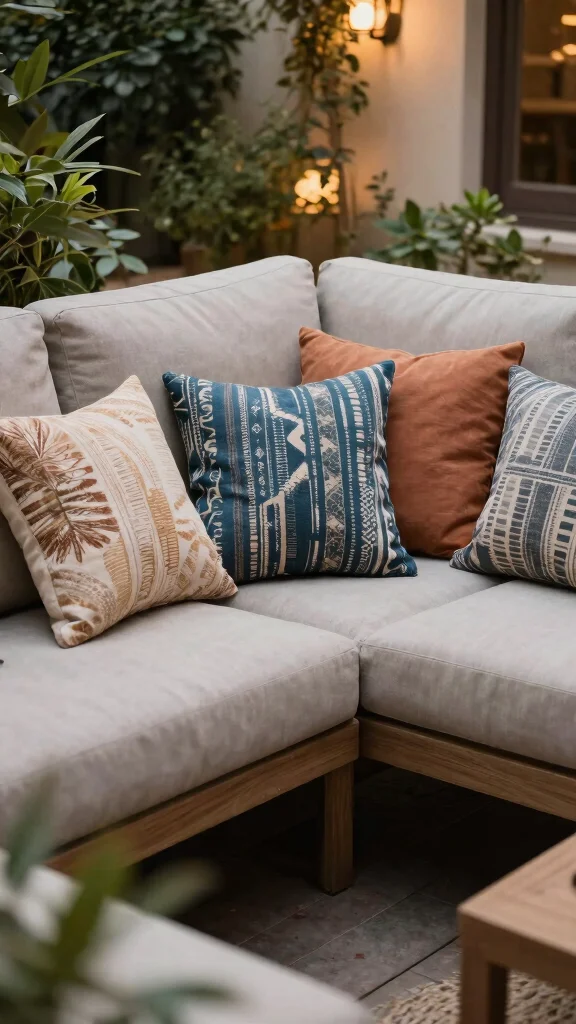 12 Patio Furniture Cushions Ideas Comfortable - 7. Layered Look 1