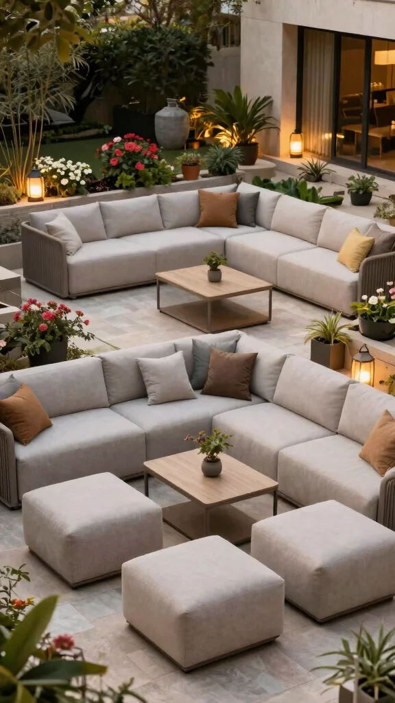 12 Patio Furniture Ideas for Stylish Outdoor Living - 7. Modular Patio Furniture 1