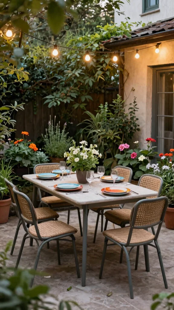 12 Patio Layout Ideas for Urban Gardening - 12. Outdoor Dining Makeover 1