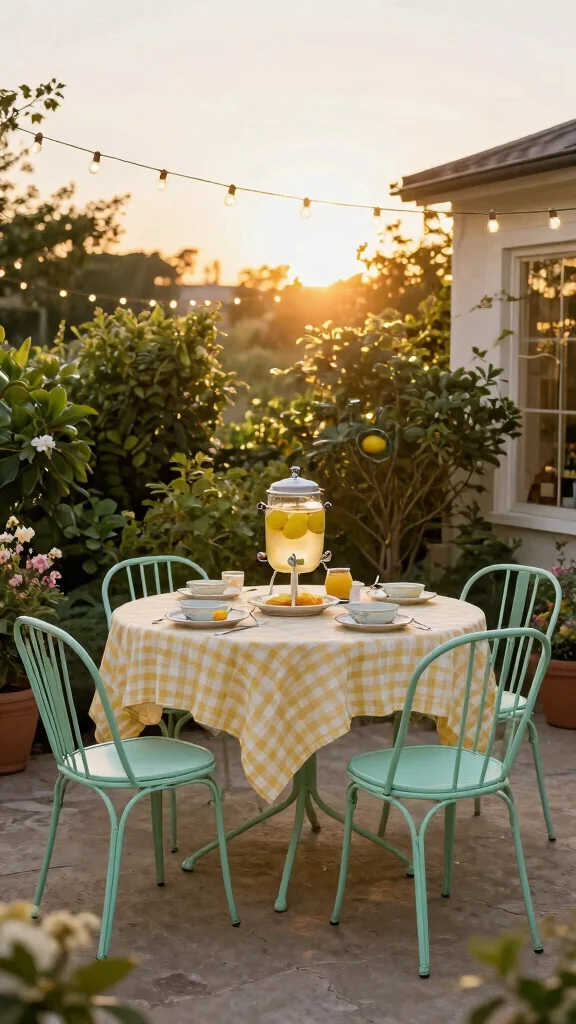 12 Retro Patio Furniture Ideas for Nostalgic Charm - 2. Retro Metal Dining Sets 1